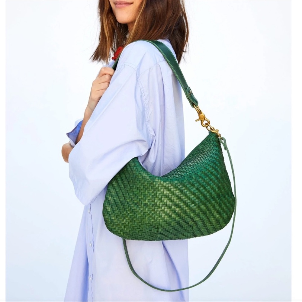 Clare V Moyen Messenger Evergreen Zig Zag